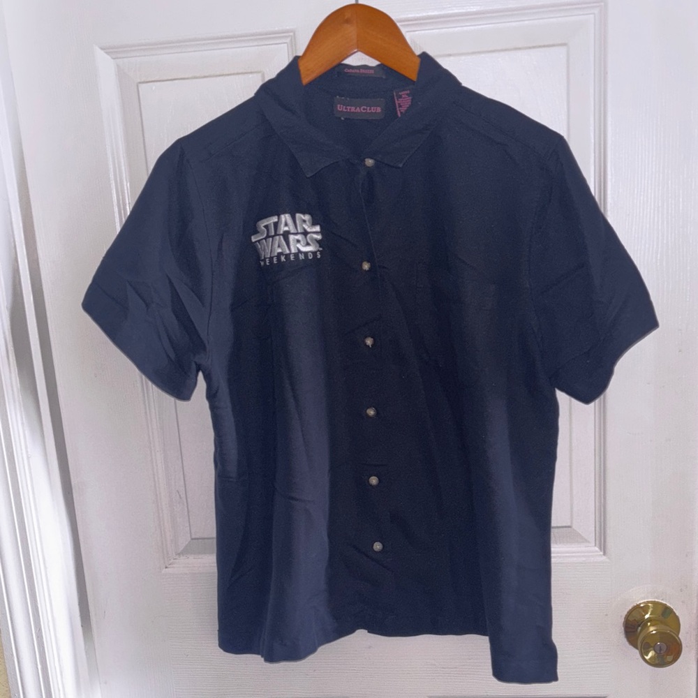 ultra Club Star Wars Weekends embroidered Black Woman’s shirt size XL (sale☀️)